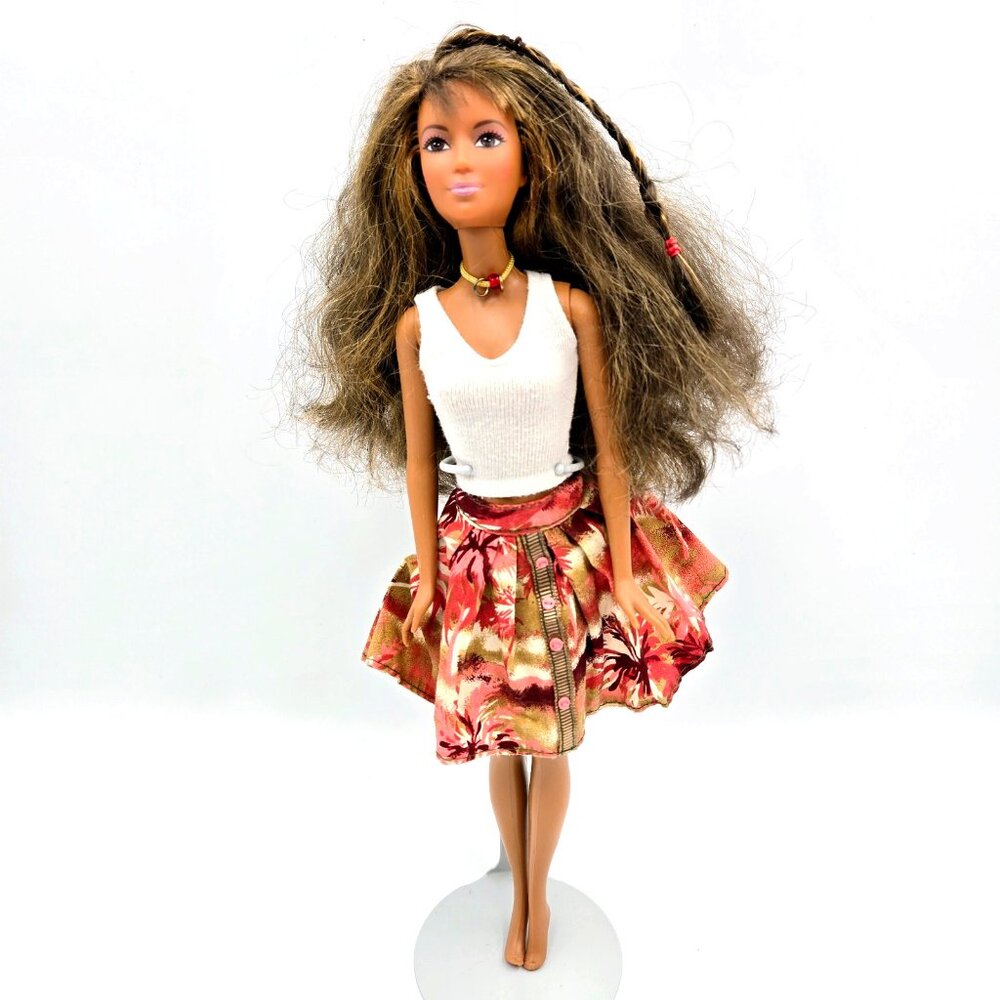 Barbie 2004 Fashion Fever Kayla Doll Tropical Skirt H0869 Mattel Read